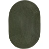 Rhody Solid Poly Dark Sage S029 5 ft. X 8 ft. Oval Braided Rug