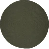 Rhody Solid Poly Dark Sage S029 8 ft. X 8 ft. Round Braided Rug