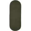 Rhody Solid Poly Dark Sage S029 2 ft. X 4 ft. Oval Runner Braided Rug