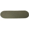 Rhody Solid Poly Dark Sage S029 8 in. X 28 in. Stair Tread Set-of-13 Braided Rug