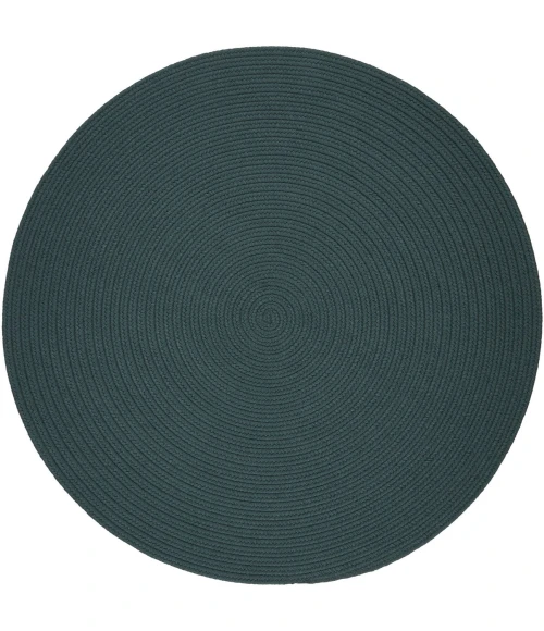 Rhody Solid Poly Teal S034 8 ft. X 8 ft. Round Rug