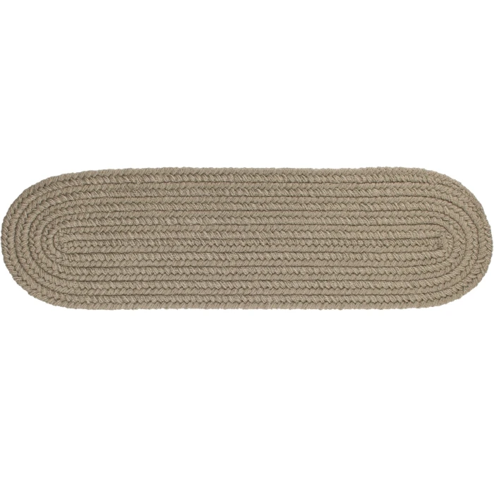 Rhody Solid Poly Moss Green S035 8 in. X 28 in. Stair Tread Rug