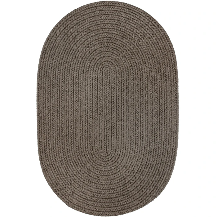 Rhody Solid Poly Moonstone S037 2 ft. X 3 ft. Oval Rug
