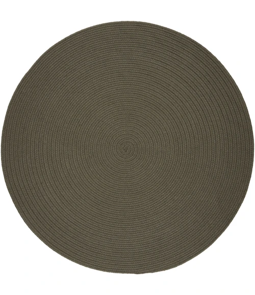 Rhody Solid Poly Moonstone S037 10 ft. X 10 ft. Round Rug