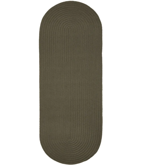 Rhody Solid Poly Moonstone S037 2 ft. X 4 ft. Oval Runner Rug