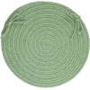 Rhody Solid Poly Celadon S040 15 in. X 15 in. Chair Pad Braided Rug