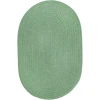 Rhody Solid Poly Celadon S040 8 ft. X 11 ft. Oval Braided Rug