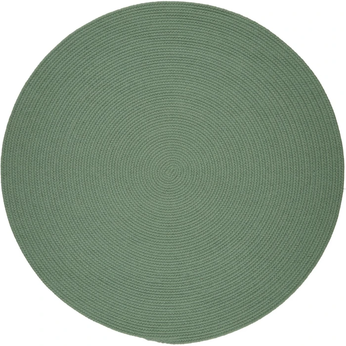 Rhody Solid Poly Celadon S040 4 ft. X 4 ft. Round Rug