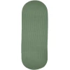Rhody Solid Poly Celadon S040 2 ft. X 4 ft. Oval Runner Braided Rug