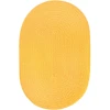 Rhody Solid Poly Daffodil S041 5 ft. X 8 ft. Oval Braided Rug
