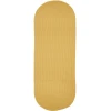 Rhody Solid Poly Daffodil S041 2 ft. X 4 ft. Oval Runner Braided Rug