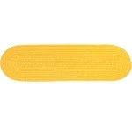 Rhody Solid Poly Daffodil S041 8 in. X 28 in. Stair Tread Set-of-13 Braided Rug