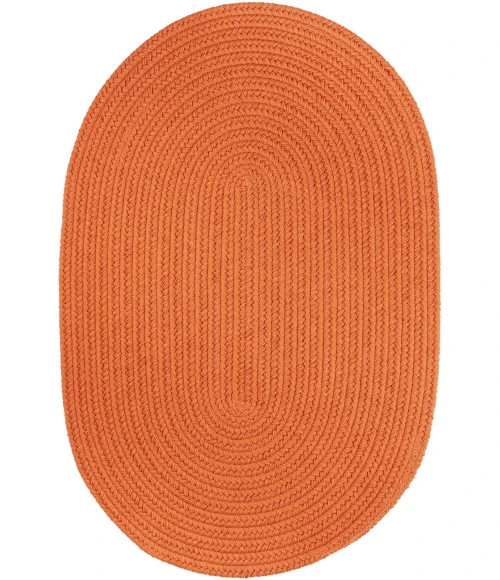 Rhody Solid Poly Mango S042 8 ft. X 11 ft. Oval Rug