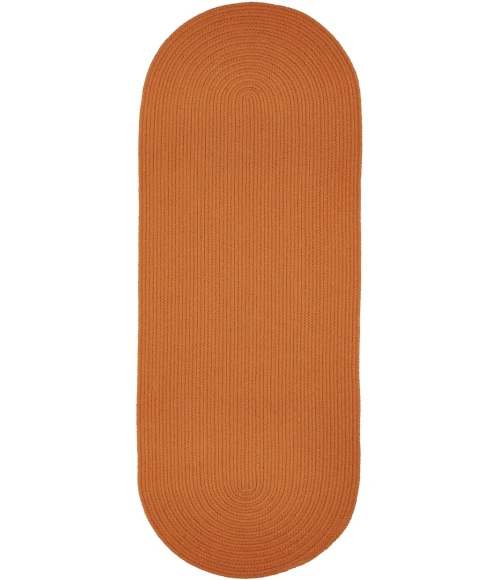 Rhody Solid Poly Mango S042 2 ft. X 4 ft. Oval Runner Rug
