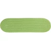 Rhody Solid Poly Key Lime S044 8 in. X 28 in. Stair Tread Braided Rug