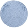 Rhody Solid Poly Hydrangea S046 15 in. X 15 in. Chair Pad Braided Rug