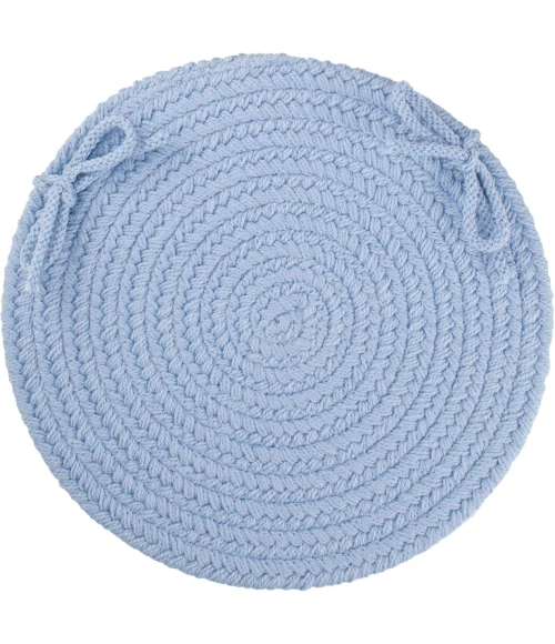 Rhody Solid Poly Hydrangea S046 15 in. X 15 in. Chair Pad Rug