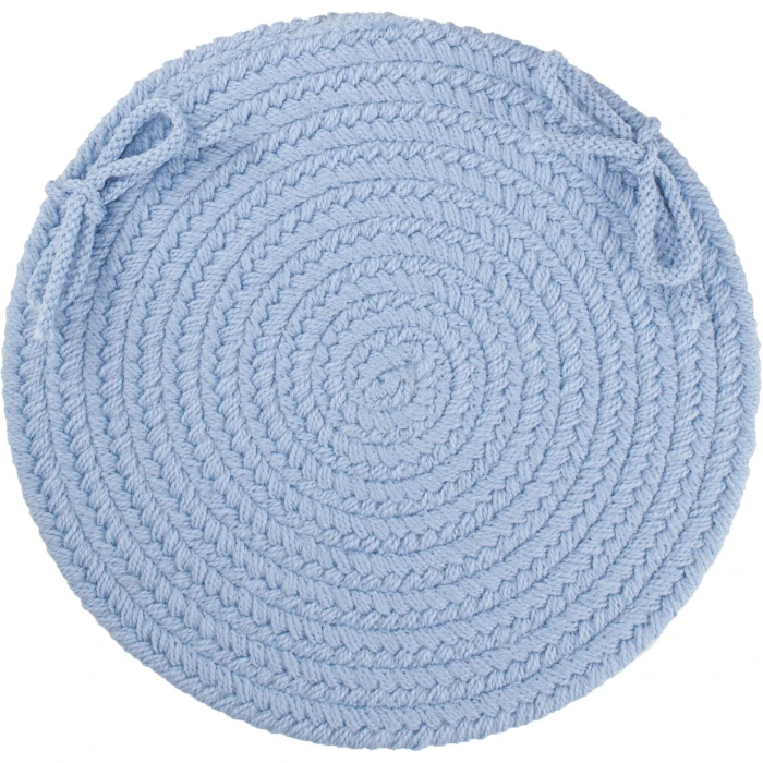 Rhody Solid Poly Hydrangea S046 15 in. X 15 in. Chair Pad Set-of-4 Rug