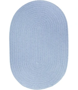 Rhody Solid Poly Hydrangea S046 5 ft. X 8 ft. Oval Braided Rug