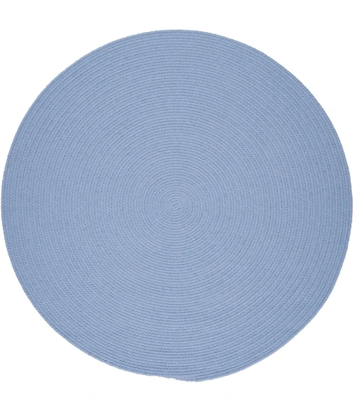 Rhody Solid Poly Hydrangea S046 4 ft. X 4 ft. Round Rug