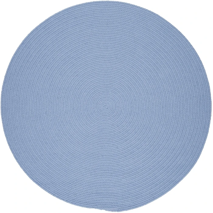 Rhody Solid Poly Hydrangea S046 4 ft. X 4 ft. Round Rug