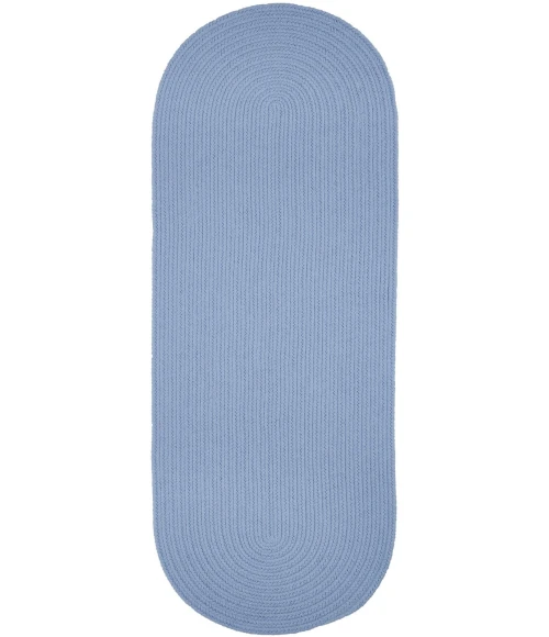 Rhody Solid Poly Hydrangea S046 2 ft. X 4 ft. Oval Runner Rug