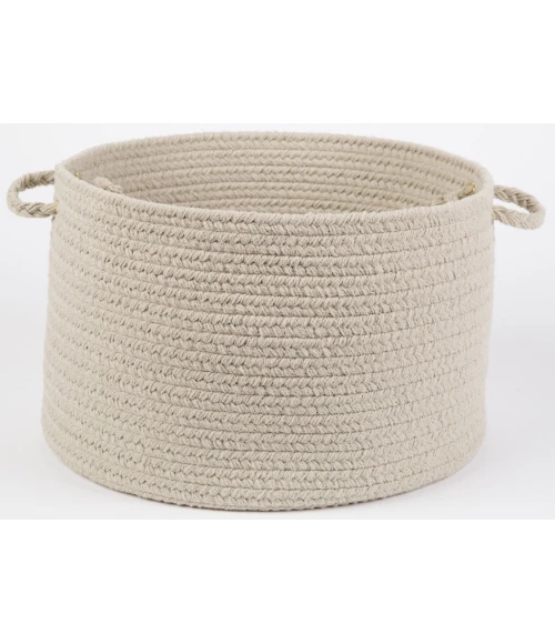 Rhody Solid Poly Pumice S049 18 in. X 12 in. Basket Rug