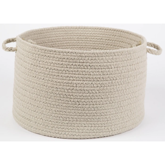 Rhody Solid Poly Pumice S049 18 in. X 12 in. Basket Rug