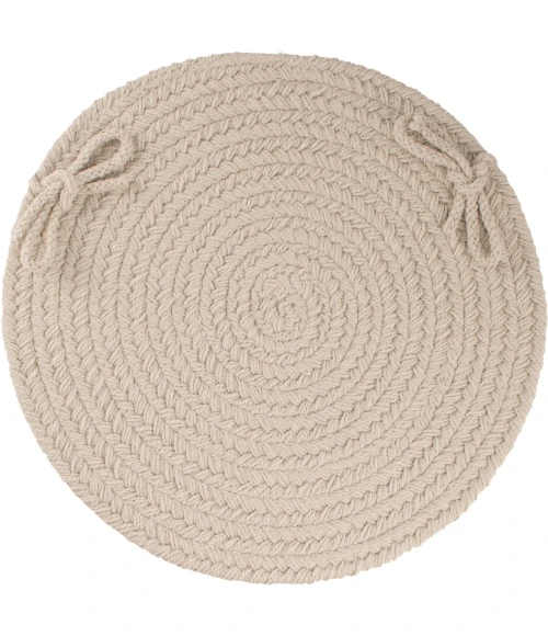 Rhody Solid Poly Pumice S049 15 in. X 15 in. Chair Pad Rug