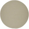 Rhody Solid Poly Pumice S049 10 ft. X 10 ft. Round Braided Rug