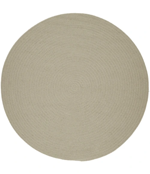 Rhody Solid Poly Pumice S049 10 ft. X 10 ft. Round Rug
