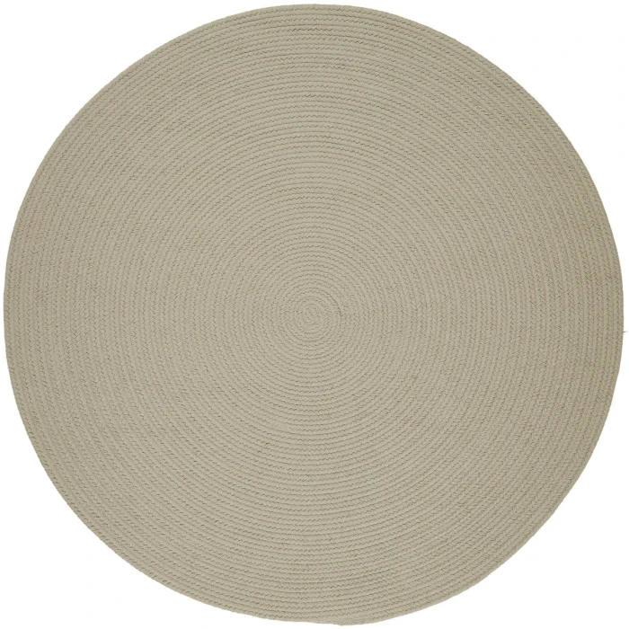 Rhody Solid Poly Pumice S049 6 ft. X 6 ft. Round Rug