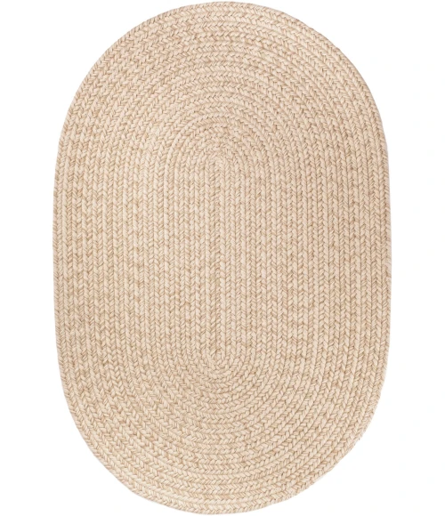 Rhody Solid Wool Sand S100 2 ft. X 3 ft. Oval Rug