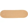 Rhody Solid Wool Wheat S101 8 in. X 28 in. Stair Tread Set-of-13 Braided Rug