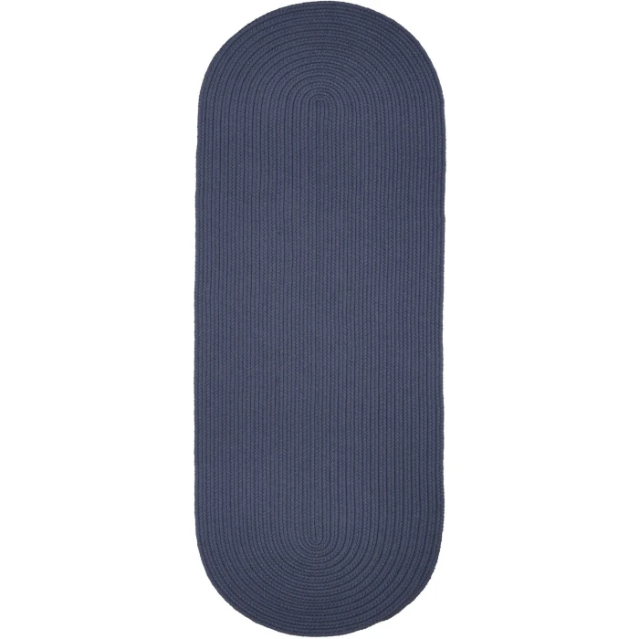 Rhody Solid Wool Wheat S101 2 ft. X 6 ft. Oval Runner Rug