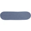 Rhody Solid Wool Sailor Blue S102 8 in. X 28 in. Stair Tread Set-of-13 Braided Rug