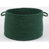 Rhody Solid Wool Hunter Green S105 18 in. X 12 in. Basket Braided Rug