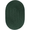 Rhody Solid Wool Hunter Green S105 3 ft. X 5 ft. Oval Braided Rug