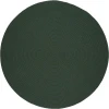 Rhody Solid Wool Hunter Green S105 4 ft. X 4 ft. Round Braided Rug