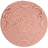 Rhody Solid Wool Old Rose S106 15 in. X 15 in. Chair Pad Braided Rug
