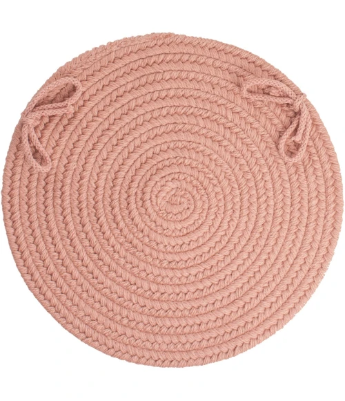 Rhody Solid Wool Old Rose S106 15 in. X 15 in. Chair Pad Rug