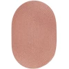 Rhody Solid Wool Old Rose S106 3 ft. X 5 ft. Oval Braided Rug