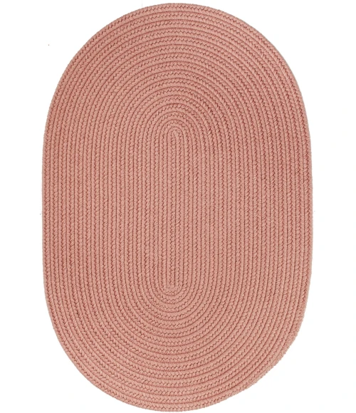Rhody Solid Wool Old Rose S106 2 ft. X 3 ft. Oval Rug