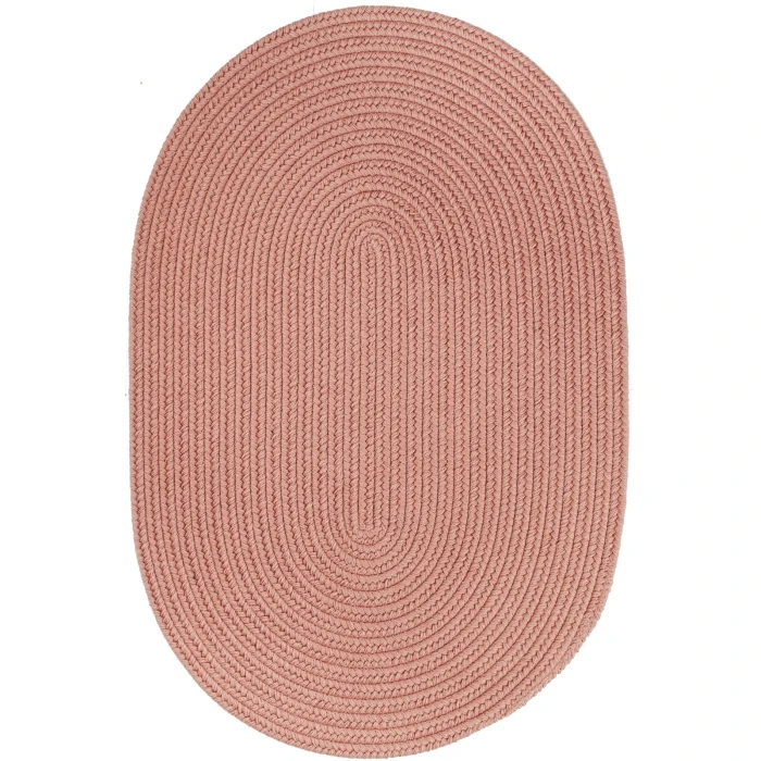 Rhody Solid Wool Old Rose S106 4 ft. X 6 ft. Oval Rug