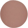 Rhody Solid Wool Old Rose S106 4 ft. X 4 ft. Round Braided Rug