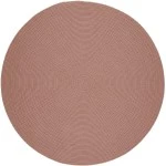 Rhody Solid Wool Old Rose S106 8 ft. X 8 ft. Round Braided Rug