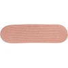 Rhody Solid Wool Old Rose S106 8 in. X 28 in. Stair Tread Set-of-13 Braided Rug