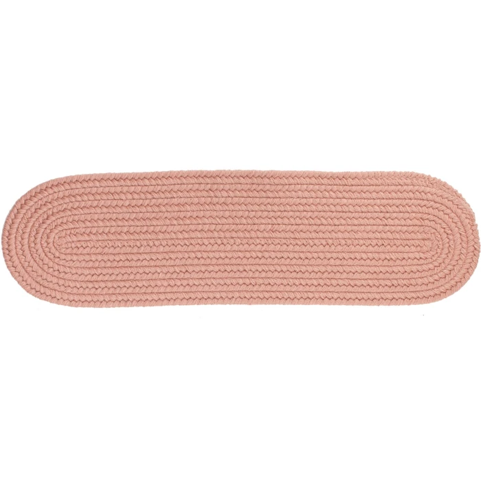 Rhody Solid Wool Old Rose S106 8 in. X 28 in. Stair Tread Rug