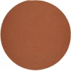 Rhody Solid Wool Terra Cotta S108 4 ft. X 4 ft. Round Braided Rug