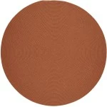 Rhody Solid Wool Terra Cotta S108 8 ft. X 8 ft. Round Braided Rug